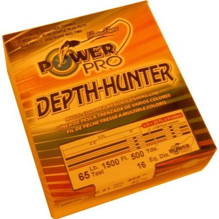 Power Pro DepthHunter Braided Fishing Line Metered 80Lb 9000Ft 3000Yd MultiColored 21100803000J
